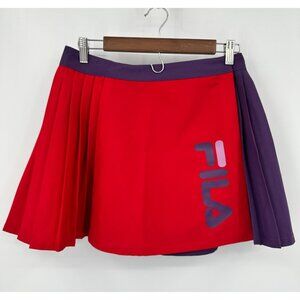 Fila Asami Pleated Mini Skirt Women Medium Purple Red Tennis Golf Y2K Athletic